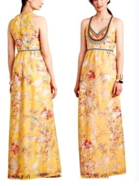 Anthropologie Vineet Bahl Varennes Maxi Dress Boho Festival Vacation
